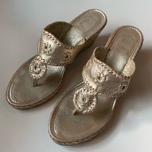 Jack Rogers Wedge Thong, Gold
